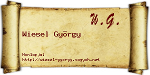 Wiesel György névjegykártya