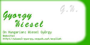 gyorgy wiesel business card
